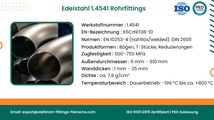 Edelstahl 1.4541 Rohrfittings