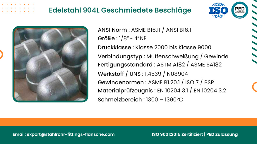 Edelstahl 904l Geschmiedete Beschläge