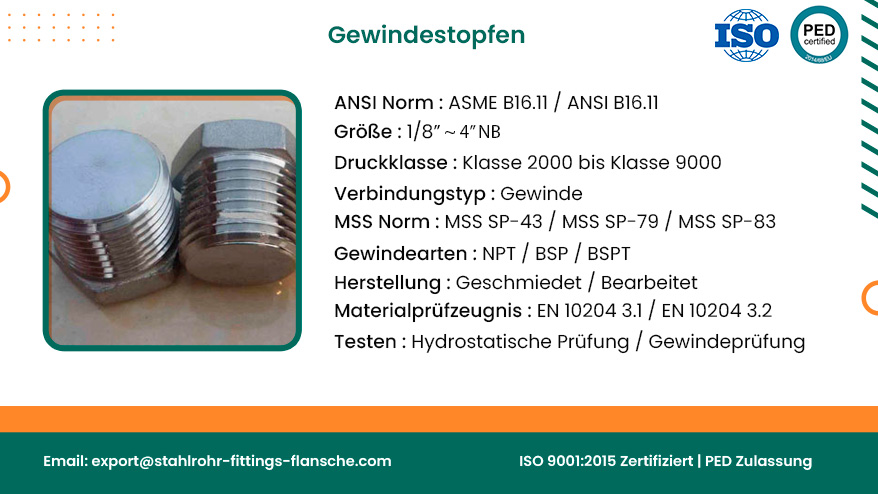 Gewindestopfen
