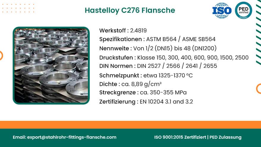 Hastelloy C276 Flansche