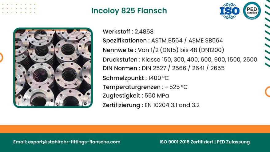 Incoloy 825 Flansch