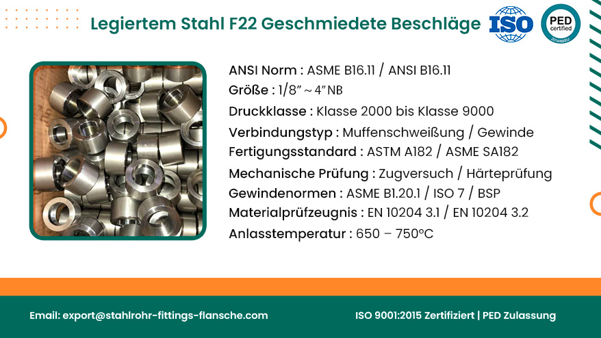 Legiertem Stahl F22 Geschmiedete Beschläge