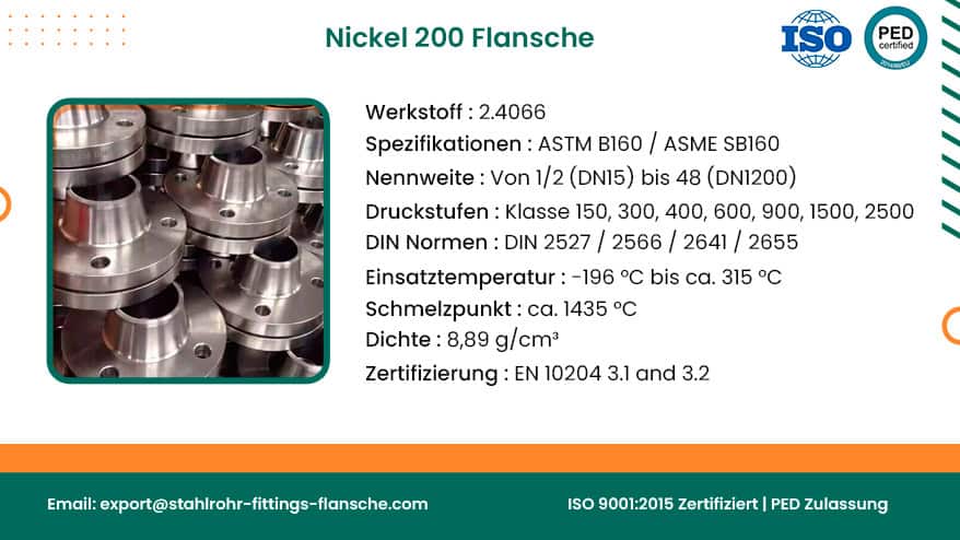 Nickel 200 Flansche